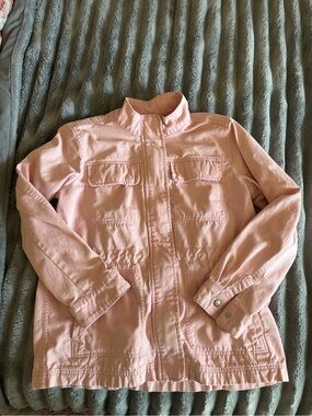 GAP Light Pink Utility Jacket with Snap Pockets